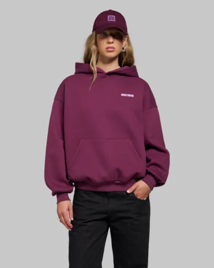 STUDIO V14 HOODIE WINE RED
